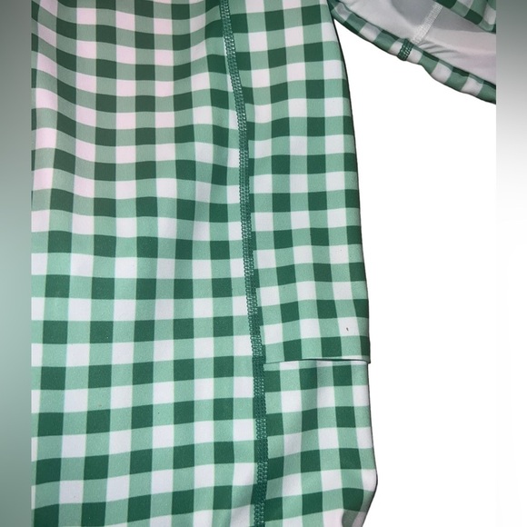 Antonio Melani Active Gingham Square Neck Coordinating Sports Bra/Shorts Set XL - Picture 9 of 9